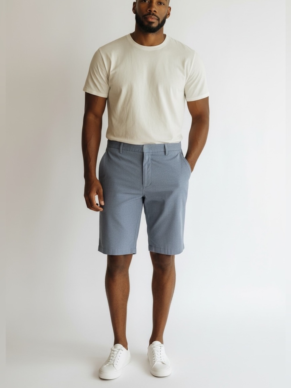 NEW• Honolua Men's Stretch Performance Shorts in Light Blue•36